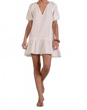 NEW ELAN gauzy beach dress in white
